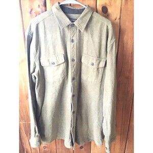 Grizzly Mountain Men's Long Sleeve Double Brushed Chamois Flannel Dark Olive XL